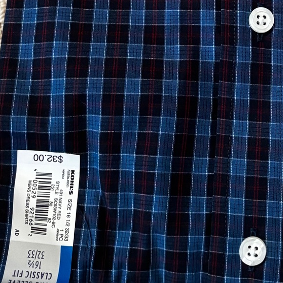 NWT Men’s Croft & Barrow Easy Care Dress Shirt - Picture 4 of 4